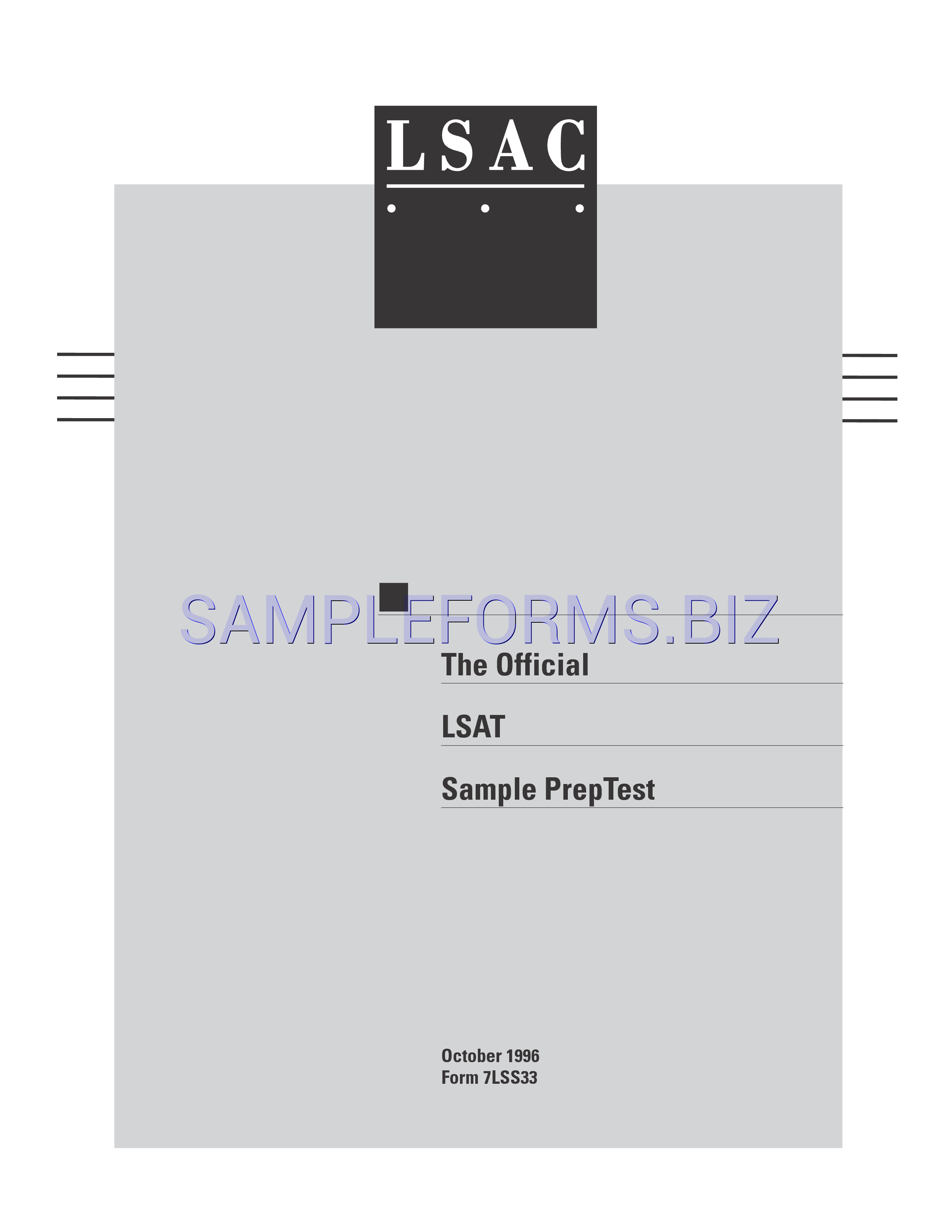 Preview free downloadable LSAT Sample Questions Template 2 in PDF (page 1)