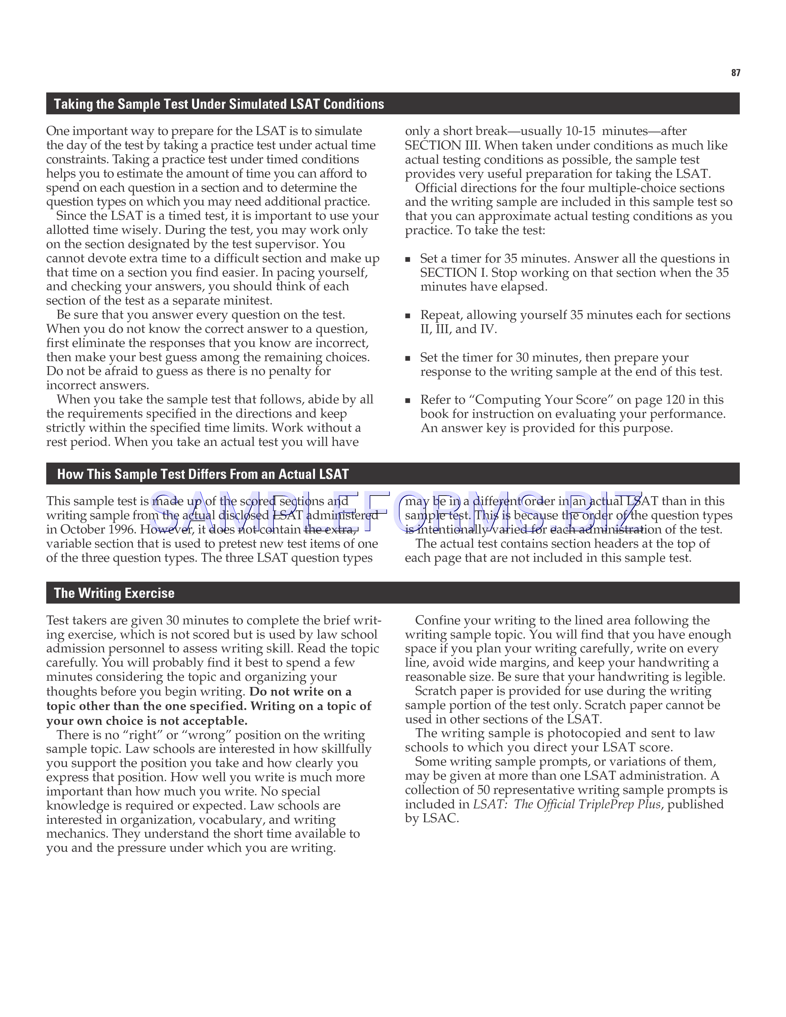 Preview free downloadable LSAT Sample Questions Template 2 in PDF (page 2)